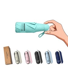 Travel Essentials Mini Umbrella for Purse With Case Small Compact UV Sun Prot...