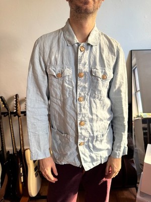 ALTEA Linen Shirt Jacket - Size: S - Light blue
