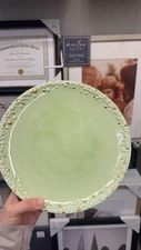 L'OBJET HAAS MOJAVE BREAD + BUTTER PLATE - MATCHA + 24K GOLD