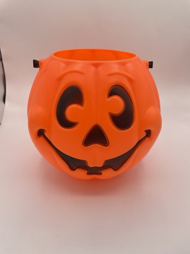 Rare Vintage 90’s Grand Venture Halloween Jack-O-Lantern Blow Mold Treat Pail