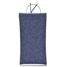 HIGH FIT eyeglasses bag Soft Glasses bag, Small, Deep Blue/Denim Texture