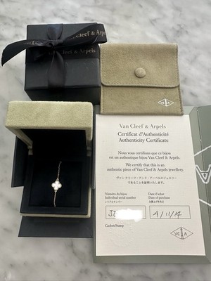 Van Cleef & Arpels Sweet Alhambra Bracelet 18k Yellow Gold MOP VCARF68800