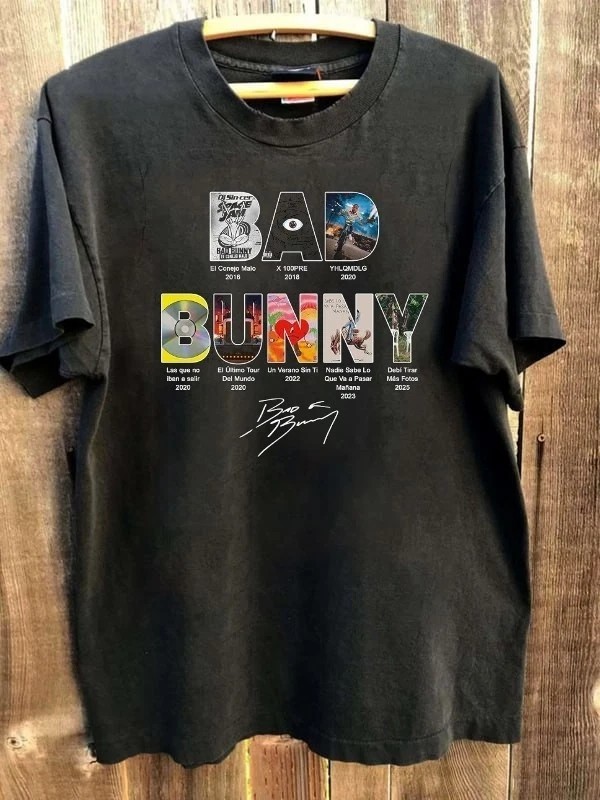 Bad Bunny DTMF New Album tour concert 2025 short sleeve shirt Men