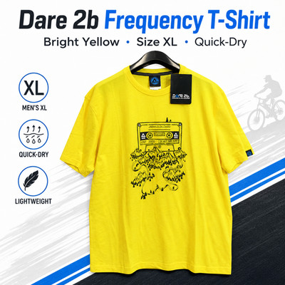 Dare 2b Frequency T-Shirt knallgelb Gr. XL schnelltrocknend Herren Fahrrad Bike Sport
