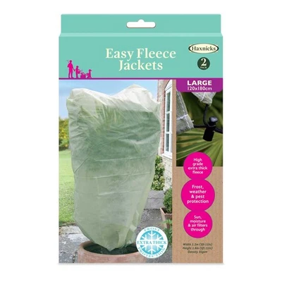 Haxnicks High Quality Easy Fleece Jacket Large Plant Protection Cloche 2 Pack