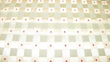 Gold Green Red Plaid Print Upholstery Fabric 1 Yard R108