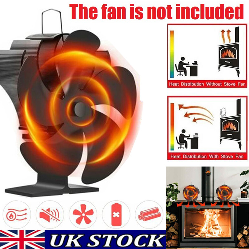 Log Burner Heat Powered Fireplace Fan Blade Wood Burning Stove Wood Stove Fan ! eBay