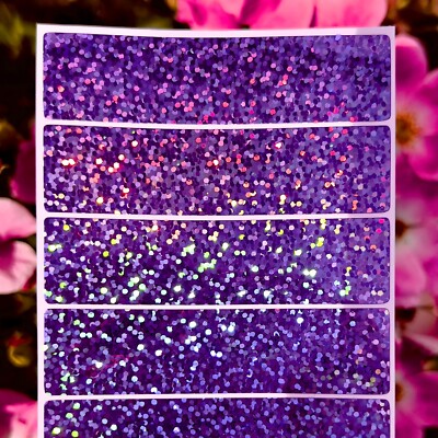 3 INCH Sparkle Rectangle Sticker Sheet! - Choose a Color & Size | eBay