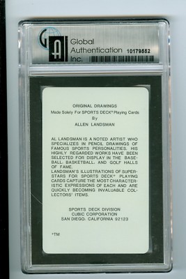 Sport Deck Division Playing Cards 1977 Title Card Global Authentic GAI Graded 10 Sport Deck Division Playing Cards 1977 Title Card Global Authentic GAI Graded 10