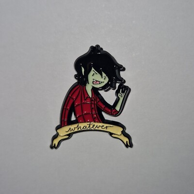 Emaille Metall Pin Anstecker Zubehör Adventure Time Marshall Lee Whatever Figur 