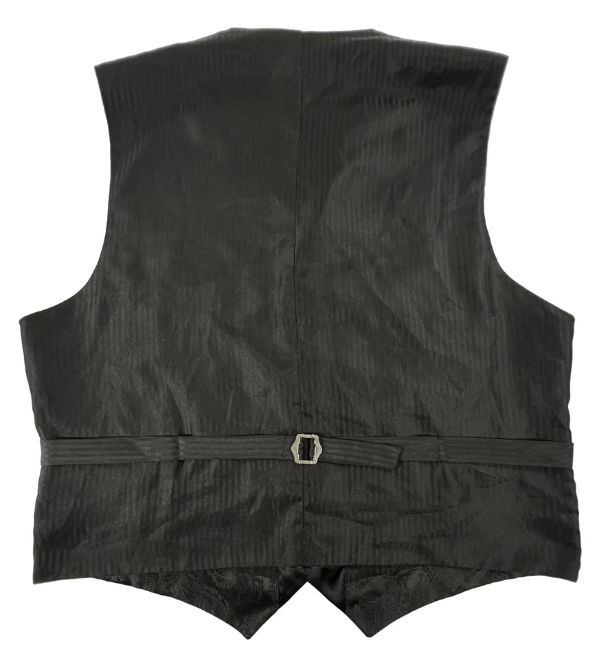 Scully Mens Classic Western Cowboy Dress Vest Black Paisley Large - Image 4 of 4