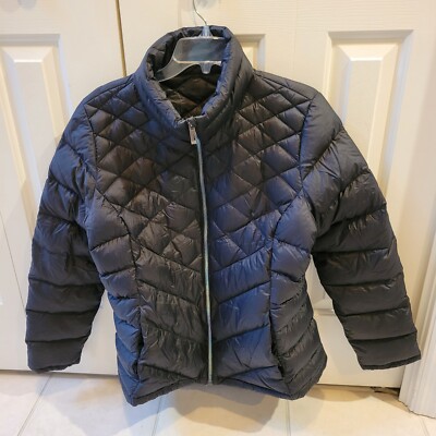 Lucy Women s Black  Full Zip Puffer Jacket Down Filled Size Medium Packable