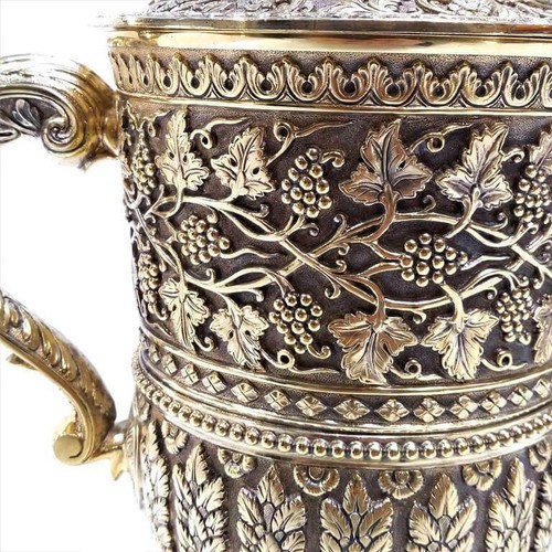 Antique English Silver Gilt Cup, Kutch Style, Hancocks & Co - 1870 - Picture 3 of 10