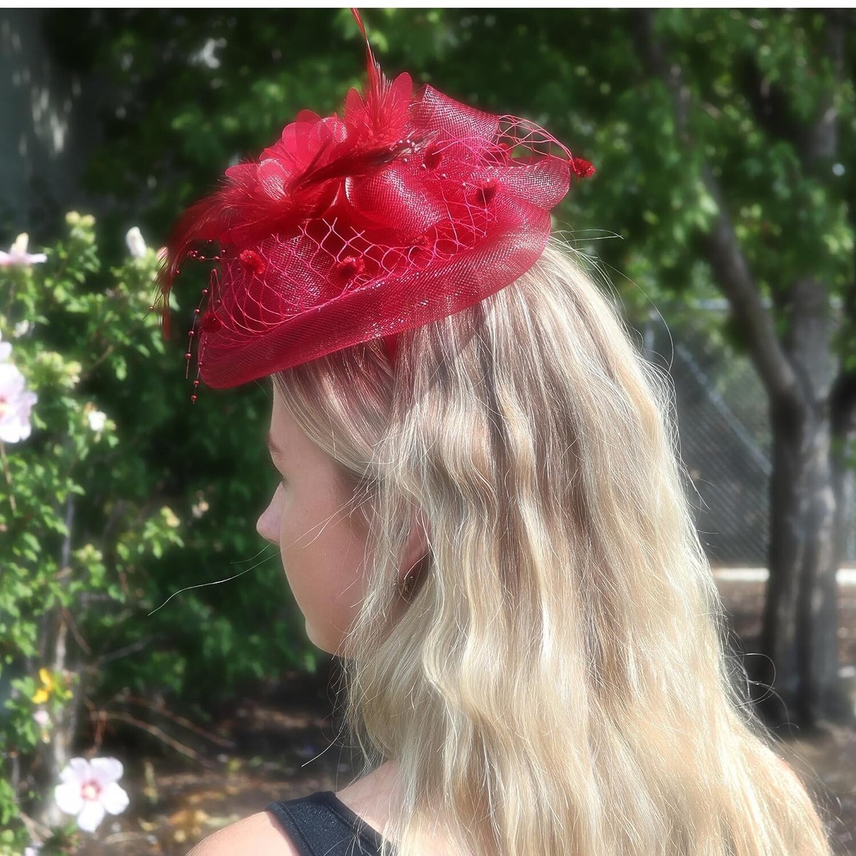 Maroon Womens Fascinator Headband Tea Party and Derby Hats Hair