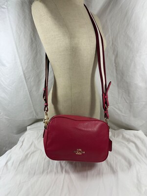 Genuine COACH Jes pink crossbody bag with shoulder strap with