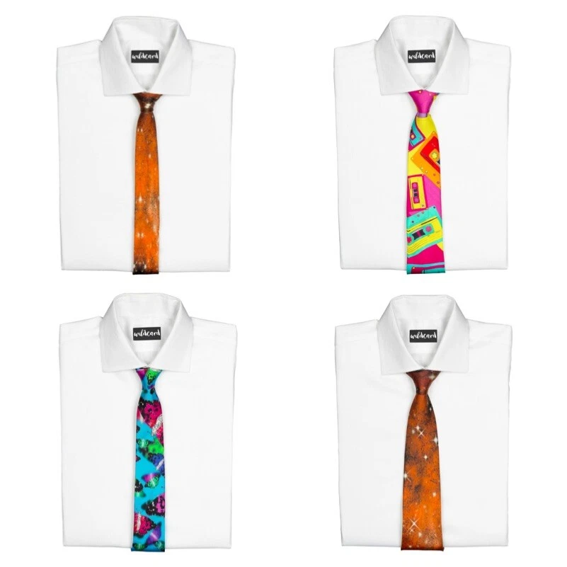 Funky Fun Colourful Tie Necktie Ties Loud Fancy Dress Novelty Mens Womens Comedy