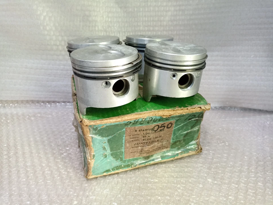 4 Pc Fiat 128 Special 129 Coupe 1100 Piston Ring Kit Set Size 81 NOS - image 2 of 4