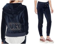 NWT Juicy Couture Velour Tracksuit Set REGAL NAVY Womens Size Small