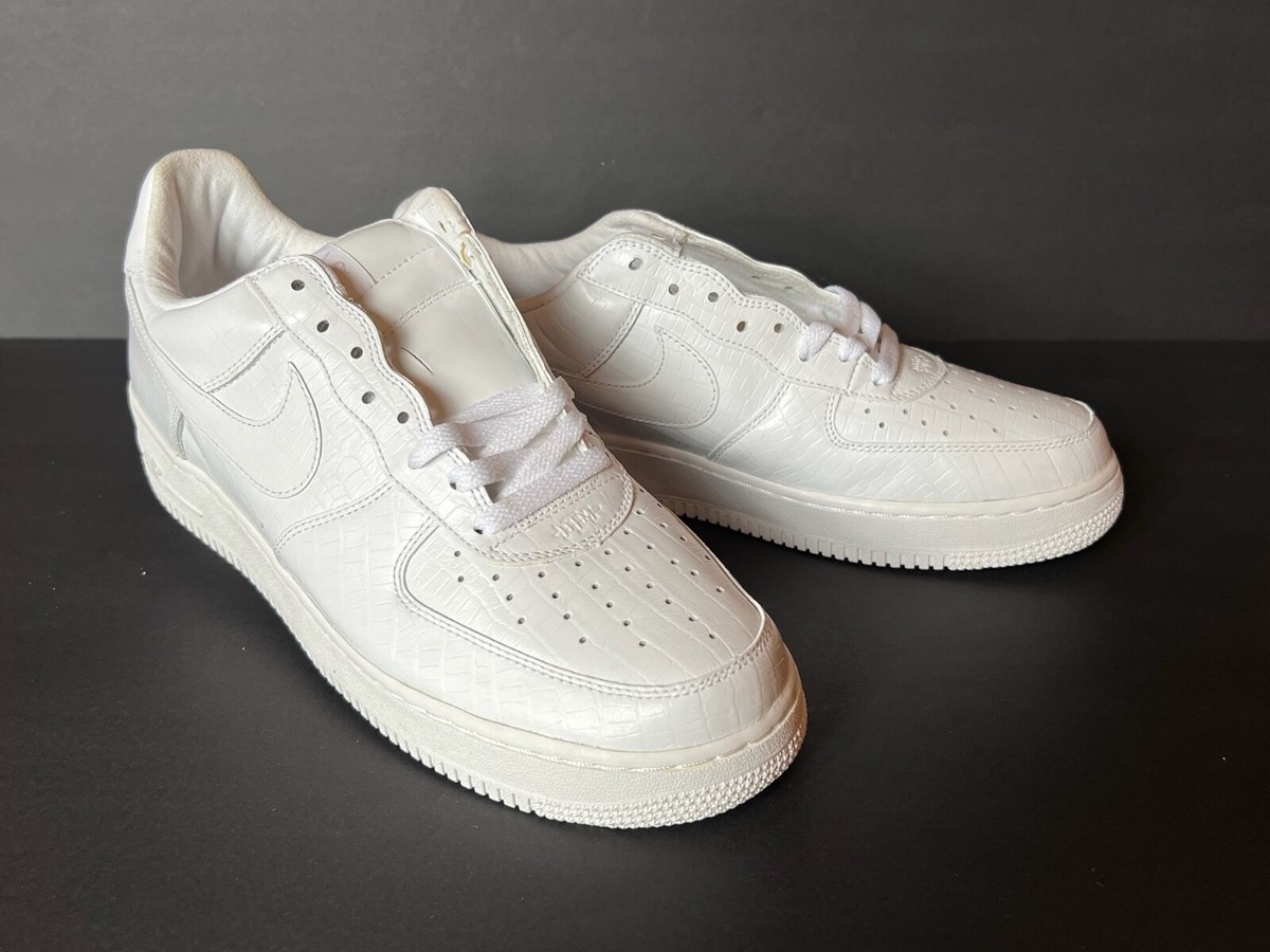 NEW NIKE HTM Air Force 1 Low HTM2' 2004 SIZE 11 White Croc NIB