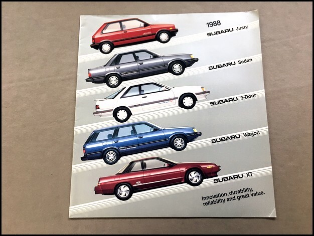 1988 Subaru 24-page Car Sales Brochure Catalog - XT RX Turbo Justy