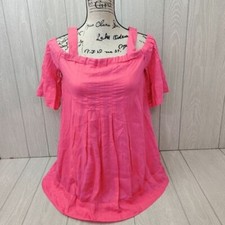 A Pea in The Pod Pink Cold Shoulder Top sz. XS New