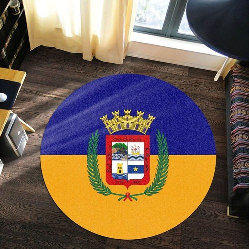 Aguadilla Flag Round Carpet, African Rugs, Round Rugs For Home CozyHub