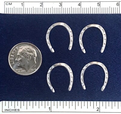 RDLC Traditional 1:9 Scale MODEL HORSE SHOES - Cast in (pliable) Metal SET-OF-4