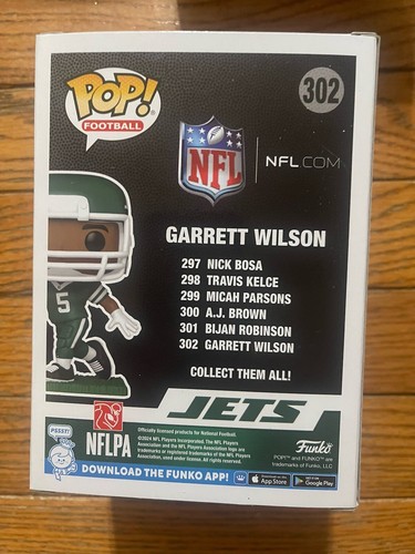 Garrett Wilson Funko Pop! NFL Vinyl Figure #302 New York Jets - Picture 3 of 6