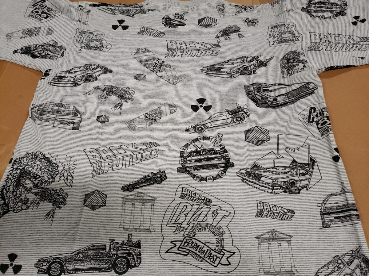 T-shirt Vintage Retour Vers Le Futur Universal Studios - Taille L - Gris - 100% Coton - Neuf Sans étiquettes