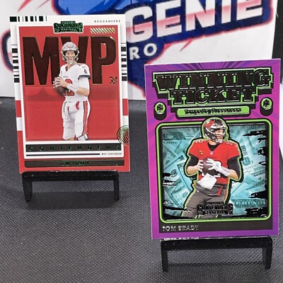 2021 contenders tom brady mvp Green Parrall winning ticket 2- card ssp lot