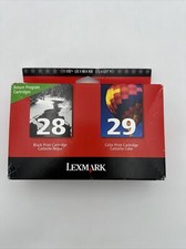 Lexmark 28 Black 29 Color Genuine Ink Cartridges X5075 X5320 X5340 X5410 Sealed