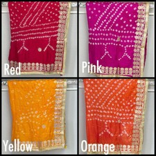10 Pcs set of Bandhani Dupatta with Gota Patti