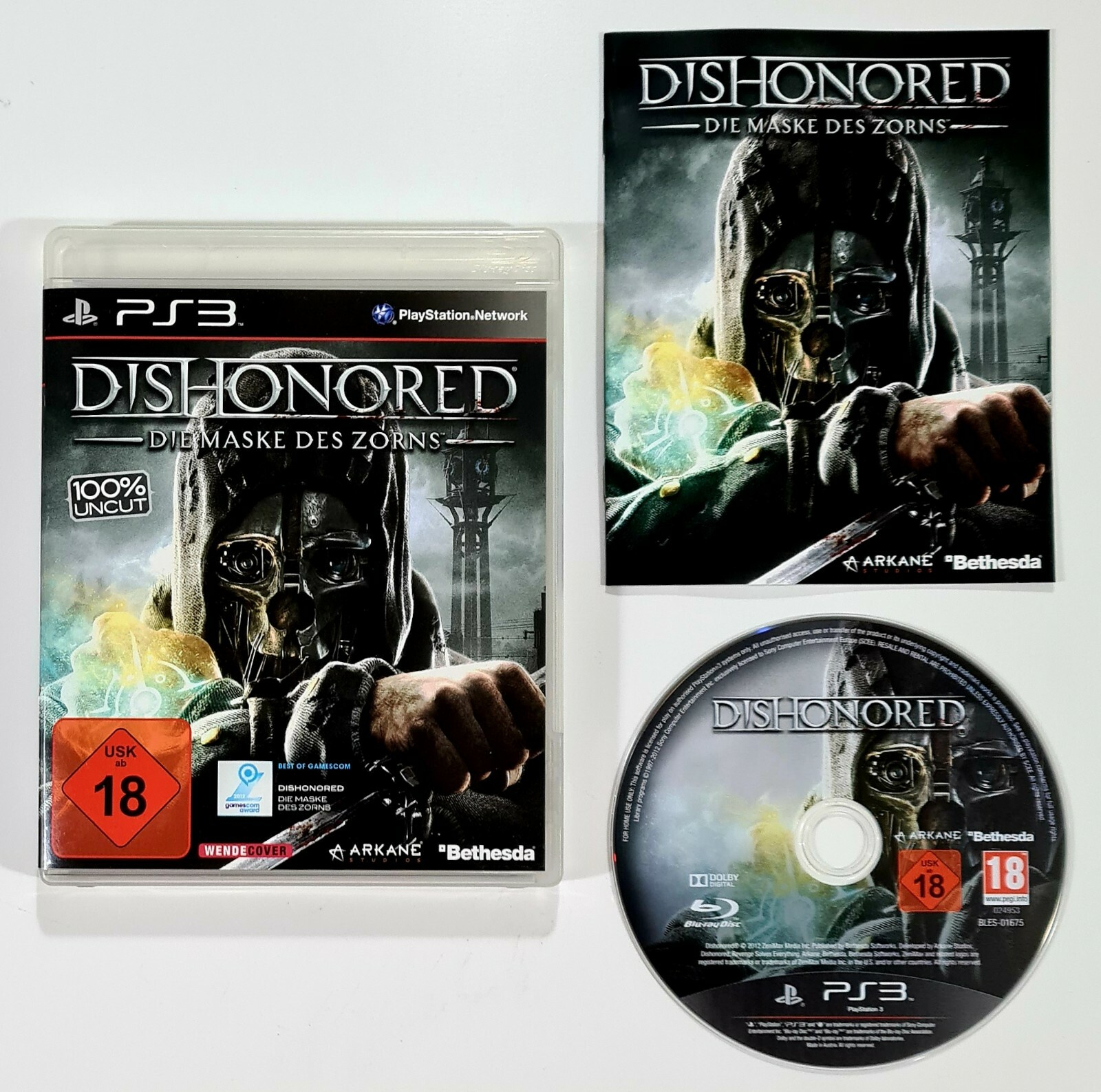 SONY PlayStation 3 DISHONORED German Bethesda/Stealth/Assassin/Killer/Assassa...