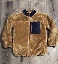 Tommy Bahama Jacket Coat Sherpa Boys Size XXL 16 Full Zip Brown Polyester