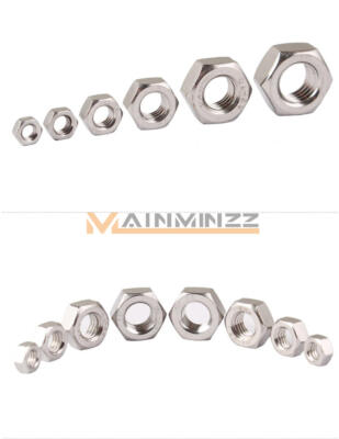 M3 M4 M5 M6 M8 Stainless Steel M2-M30 Full Hex Nuts Bolts Nuts