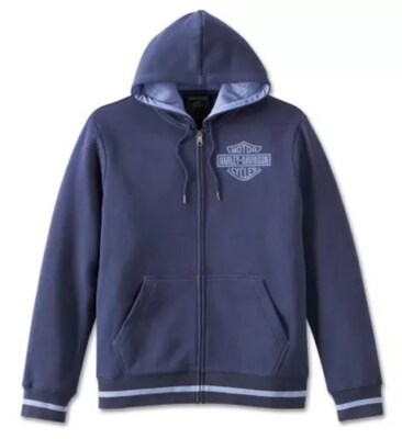 Harley-Davidson Herren Zip Hoodie ''Bar&Shield United Zip-Up'' 96776-23VM Blue