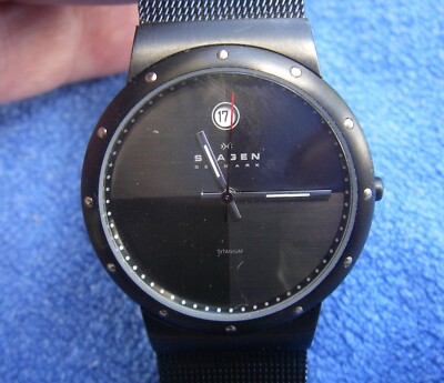 skagen black titanium
