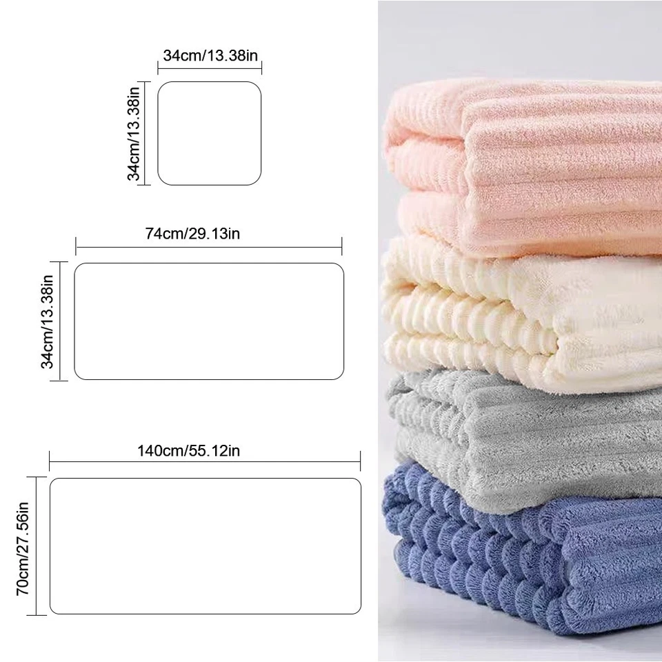 3-Piece Square Bath Towel Set- Candy Fleece for Super Soft & Absorbent Towels US - Image 2 of 4