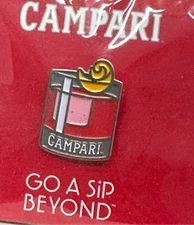 Campari Go a Sip Beyond NOSWT Vintage Tack Pin T-6696