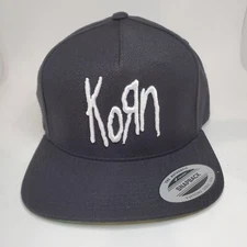Yupoong The Classic KORN Heavy Metal Spellout Classic Logo SnapBack Cap Hat