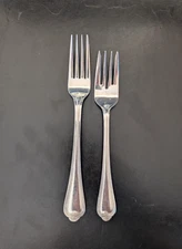 Pfaltzgraff FAIRISLE 2pc Mix Lot Stainless Flatware Set Dinner Fork & Salad Fork
