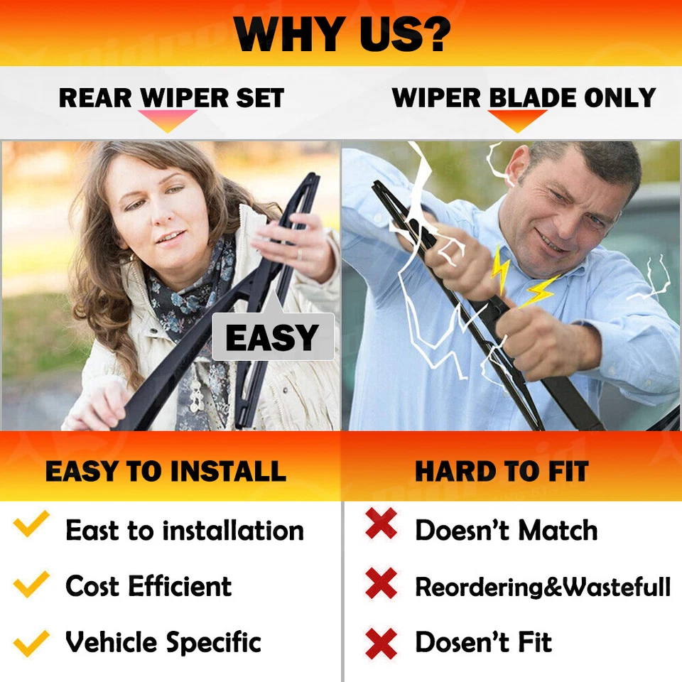 后窗刮臂和刀片适用于吉普大切诺基 2005 2006 2007 2008 2009 — 第 3/4 张图片