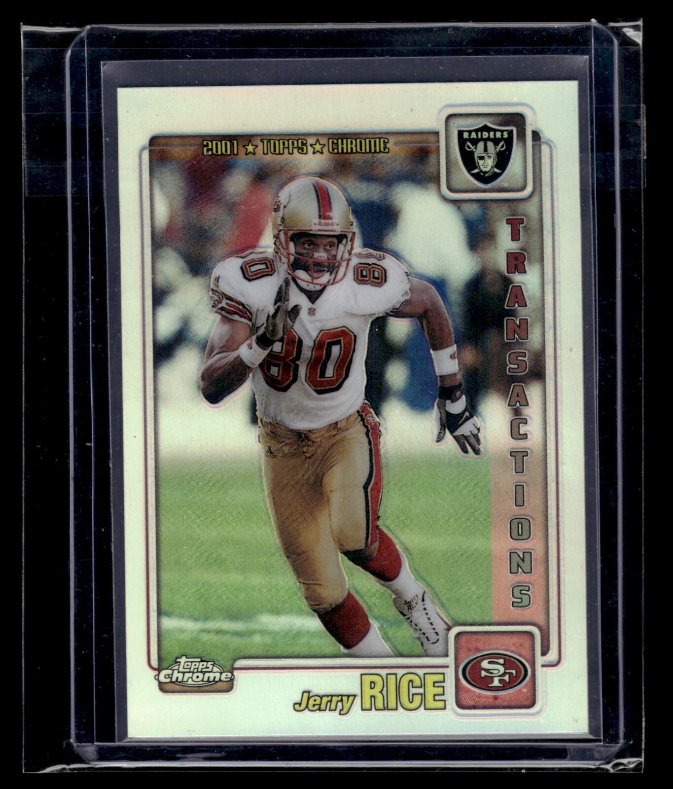 2001 Topps Chrome Refractor #136 Jerry Rice 49ers HOF 835/999