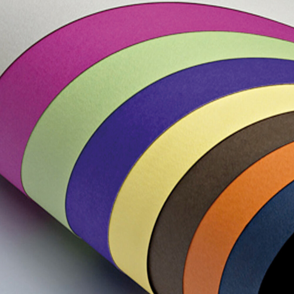 CARTONCINO PRISMA MONORUVIDO 220GR. 70X100 20FF IN 5 COLORI ASSORTITI FAVINI