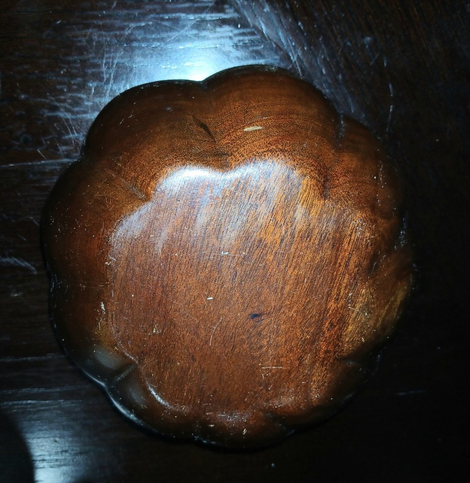 Vintage hand carved Mahogany bowl | eBay