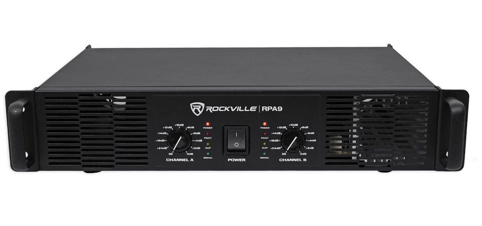 Rockville RPA9 3000 Watt Peak / 800w RMS 2-Kanal Endstufe Pro/DJ Amp