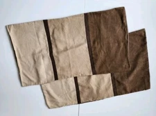 Pair 2 Madison Park Polyester Brown Tones 19x35 inch Pillow Shams King