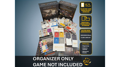 Hegemonie + Erweiterungen Brettspiel Organizer | Einsatz | Premium Aufbewahrungslösung