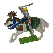 Vintage Britains Deetail Toy Soldier Knight Medieval Mounted 1971