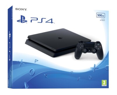 PS4 - Konsole Slim 500GB #schwarz D-Chassis + Original Controller + Zub. mit OVP